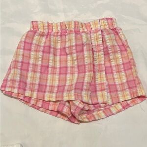 “Bundle 10/$13” Disney baby 6-9m Pink and Yellow Plaid girl summer Shorts